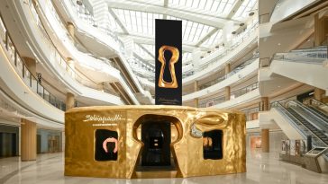 "Through the Keyhole" Schiaparelli's "Through the Keyhole" retail exhibition at Shanghai's Plaza 66.