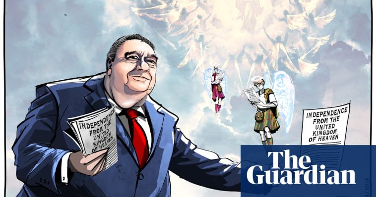 Ella Baron on the death of Alex Salmond – cartoon