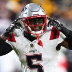 Jabrill Peppers #5 of the New England Patriots in action during the game against the Pittsburgh Steelers at Acrisure Stadium on December 7, 2023 in Pittsburgh, Pennsylvania. (Photo by Joe Sargent/Getty Images)