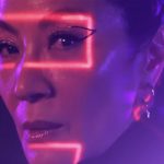 A screenshot of Michelle Yeoh as she appears in a trailer for Star Trek: Section 31.