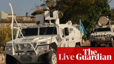 Middle East crisis live: Israeli attacks on UN forces in Lebanon must stop, say UK, Italy, France and Germany