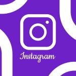 An image showing Instagram’s logo on a purple background