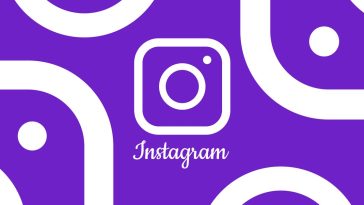 An image showing Instagram’s logo on a purple background