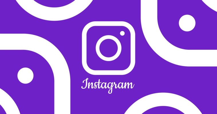 An image showing Instagram’s logo on a purple background