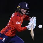 DUBAI, UNITED ARAB EMIRATES - OCTOBER 01: Danni Wyatt of England bats during the ICC Women's T20 World Cup 2024 warm-up match between England and New Zealand at ICC Academy 2 on October 01, 2024 in Dubai, United Arab Emirates. (Photo by Francois Nel-ICC/ICC via Getty Images)