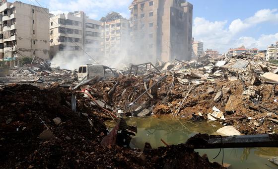 ‘Hundreds displaced overnight’ as airstrikes destroy humanitarian facilities in Lebanon