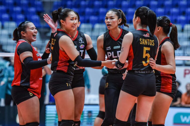 PLDT High Speed Hitters during a PVL All-Filipino Conference game against Galeries Tower High Risers.