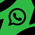 An image showing the WhatsApp logo in black