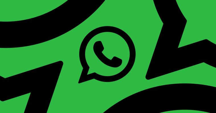 An image showing the WhatsApp logo in black