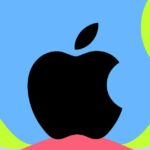 Vector illustration of the Apple logo.