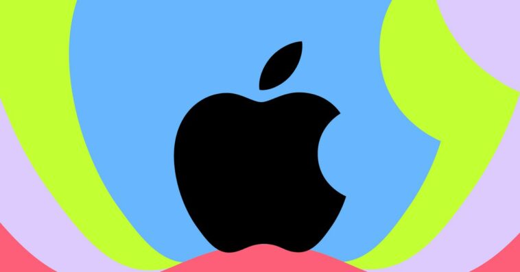 Vector illustration of the Apple logo.