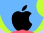 Vector illustration of the Apple logo.