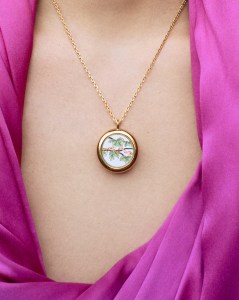 Loewe's cloisonné necklace.