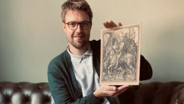 WORDS BYLINE: MARK WORGAN Mat Winter, 24, was 11 years old when he came across a find that would change his life more than a decade later - a spectacular engraving by one of the Renaissance???s most revered artists. One which has now sold for ??26,500. As a childhood hobby, Mat created his own ???antique shop??? in his aunt???s garden shed. While looking for trinkets he could use as stock he visited his local tip in Cranbrook, Kent to seek out interesting finds others had overlooked. There a woman gave him a mysterious engraving featuring an armoured knight on a horse, accompanied by his dog, riding past a goat-headed devil and the figure of death. Mat explains: ???Aged 11 at the local tip there were about six or seven cars, then this lady opened her car boot up and she had bits of rubbish in it. I saw the picture and I said, ???Can I have it???? She said, ???Of course. You???re welcome to it.??? I thought I could be the person to save it. I???ve always liked old stuff. ???It looked so interesting to me. So I took it back to my shed where I had a little antiques shop with some other items in there,??? he continues. ???I kept it all those years, all the time I???ve looked after it How it is now is how I got it. The day I got it I put it up on my shed wall. It was the main item I always thought was special in my shed.??? After more than a decade, Mat, who still lives nearby in Cranbrook, had a clearout of some of his prized keepsakes, but decided to take his collection???s centrepiece to art expert Jim Spencer, Director of Rare Book Auctions in Lichfield. ???All them years I had it and it was just sitting there in my shed,??? he remembers. ???The shed???s now gone and the things are in the container - which is why I got rid of a lot. Some stuff I???ve got rid of as it was taking up too much space - but that always stuck with me as I thought it was something special.??? Jim was astonished by what he saw - an original version of Knight, Death and the Devil, a 500-year-old engraving by Albrecht D??rer. D??rer was a painter and printmaker who was a contemporary of Raphael and Leonardo Da Vinci and is regarded as one of the most gifted artists of all time. Mat said he took it to Jim to ???see if it was as special as I thought it was??? and now his faith has been rewarded - as the engraving ultimately sold at auction for ??26,500 at auction on Wednesday. Mat, who is currently not in work, sat watching the online auction of the artwork full of excitement - as the bidding on his incredible find ticked up past ??10,000 and eventually up to ??26,500 when the hammer came down. He is blown away by the end result. ???It???s amazing,??? the unexpected art aficionado, who was completely unaware of his find???s significance for all the time it sat in his shed, explains. ???I???m over the moon. It???s all a gift. I???m a bit in shock. I???m just overwhelmed with it all.??? As for what he plans to spend the money on - he will have a bit of a celebration, but his main aim is to get a smart set of wheels. ???It will go towards a car, my favourite dream car would probably be a Rolls-Royce,??? he reveals - though he may set his sights on a more practical getaround. The remarkable find was also a delight to art expert Jim, who was taken aback by what he saw when Mat brought the D??rer in. Describing the moment he laid eyes on the artwork, he gushes: ???I opened the package, removed the bubble wrap, and staggered back in awe. My hands were shaking as I held it up to the light. ???The laid paper was absolutely right for the period. The quality of the engraving was exceptional beyond words. I knew that only one person could've produced something like this - it had to be the hand of D??rer himself. "I shouted over to my brother - and colleague - Matty. He came over and agreed with me instantly, it was simply too good to have been engraved by anyone else.??? Jim then took the print to the British Museum where with assistance from experts, they checked it in fine detail and it was authenticated the real thing! The expert and auctioneer says it is ???the most important print??? he???s ever offered for sale - and if it had not been pasted on to a mount around 100 years ago, the print may have sold for as much as ??200,000. Despite his remarkable find, Mat has no plans to use the keen eye he demonstrated as a child to set himself up as an art collector. ???I???m not going to become an art expert,??? he adds. ???Much as I???d love to I haven???t got the room for it.??? He says he is still just too ???in shock??? by such a lifechanging moment to consider the future - but regards his good fortune as a ???gift???. One he???ll treasure forever - especially when he???s driving his new car. Where: Cranbrook, Kent, United Kingdom When: 10 Sep 2024 Credit: Rare Book Auctions/Cover Images **All usages and enquiries, please contact info@cover-images.com - +44 (0)20 3397 3000EDITORIAL USE ONLY. MATERIALS ONLY TO BE USED IN CONJUNCTION WITH EDITORIAL STORY. THE USE OF THESE MATERIALS FOR ADVERTISING, MARKETING OR ANY OTHER COMMERCIAL PURPOSE IS STRICTLY PROHIBITED. MATERIAL COPYRIGHT REMAINS WITH STATED SUPPLIER.**