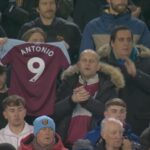 London Stadium bursts into applause on ninth minute for Michail Antonio