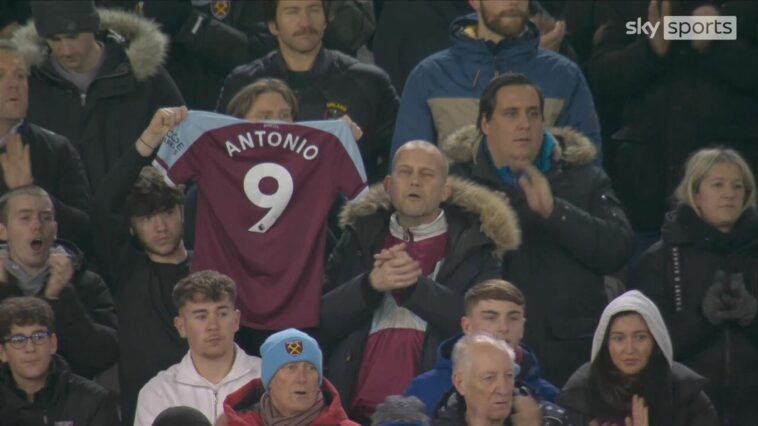 London Stadium bursts into applause on ninth minute for Michail Antonio