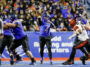 Nov 1, 2024; Boise, Idaho, USA; Boise State Broncos quarterback Maddux Madsen (4) throws a pass during the first quarter against the San Diego State Aztecs at Albertsons Stadium. Mandatory Credit: Brian Losness-Imagn Images