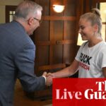 Australia news live: PM ridicules Sussan Ley’s ‘Mars’ analogy and calls out Grace Tame’s ‘disrespectful’ T-shirt