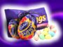 Cadbury Easter products, including a Creme Egg and Mini Eggs, on a purple background.