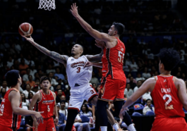 Jamie Malonzo (with ball) will give the Barangay Ginebra Gin Kings another solid offensive option PBA