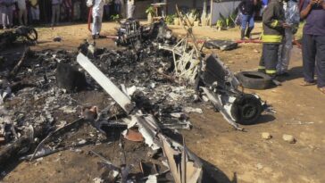 Plane crash-lands and bursts into flames in Kenya, killing 3 on the ground