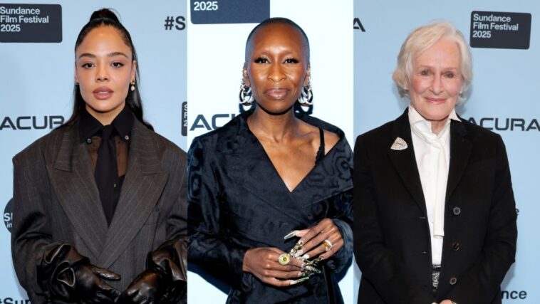 Tessa Thompson, Cynthia Erivo, Glenn Close embrace suiting at Sundance Film Festival 2025.