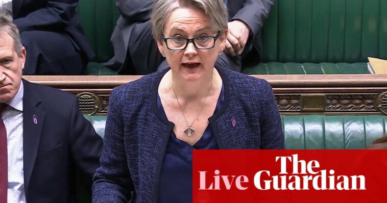 Southport killer will be treated as a terrorist in jail, Yvette Cooper tells MPs – politics live