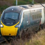 CREWE, UNITED KINGDOM - DECEMBER 15: An Avanti West Coast mainline train on the tracks on December 15, 2023 in Crewe, United Kingdom. Cheshire East Council must write off ??8.6m, mostly borrowed, from the ??11m invested in preparation for the abandoned HS2 north of Birmingham project, with council leaders stating that the government's "network north" proposals provide insufficient relief. (Photo by Christopher Furlong/Getty Images)