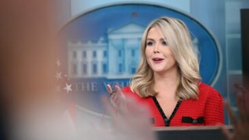 White House press secretary Karoline Leavitt speaks during the daily press briefing