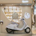 The Vespa pop-up at Paris' Galeries Lafayette.