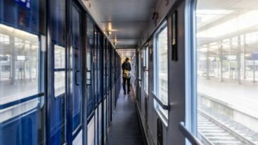 The inside of the new European Sleeper train connecting seven European cities.