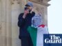 Area around Big Ben closed as man with Palestinian flag climbs Elizabeth Tower